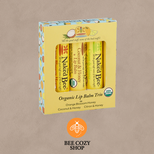The Naked Bee - 3 Pack Organic Lip Balm Gift Set
