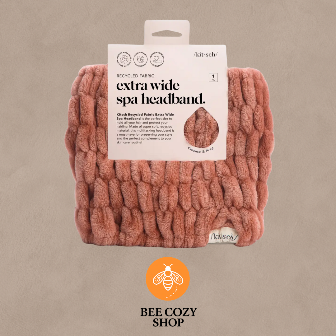 KITSCH - Extra Wide Spa Headband - Dusty Rose