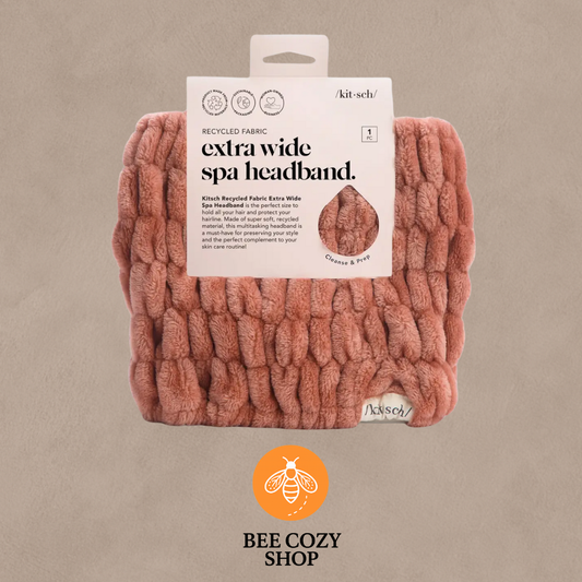 KITSCH - Extra Wide Spa Headband - Dusty Rose