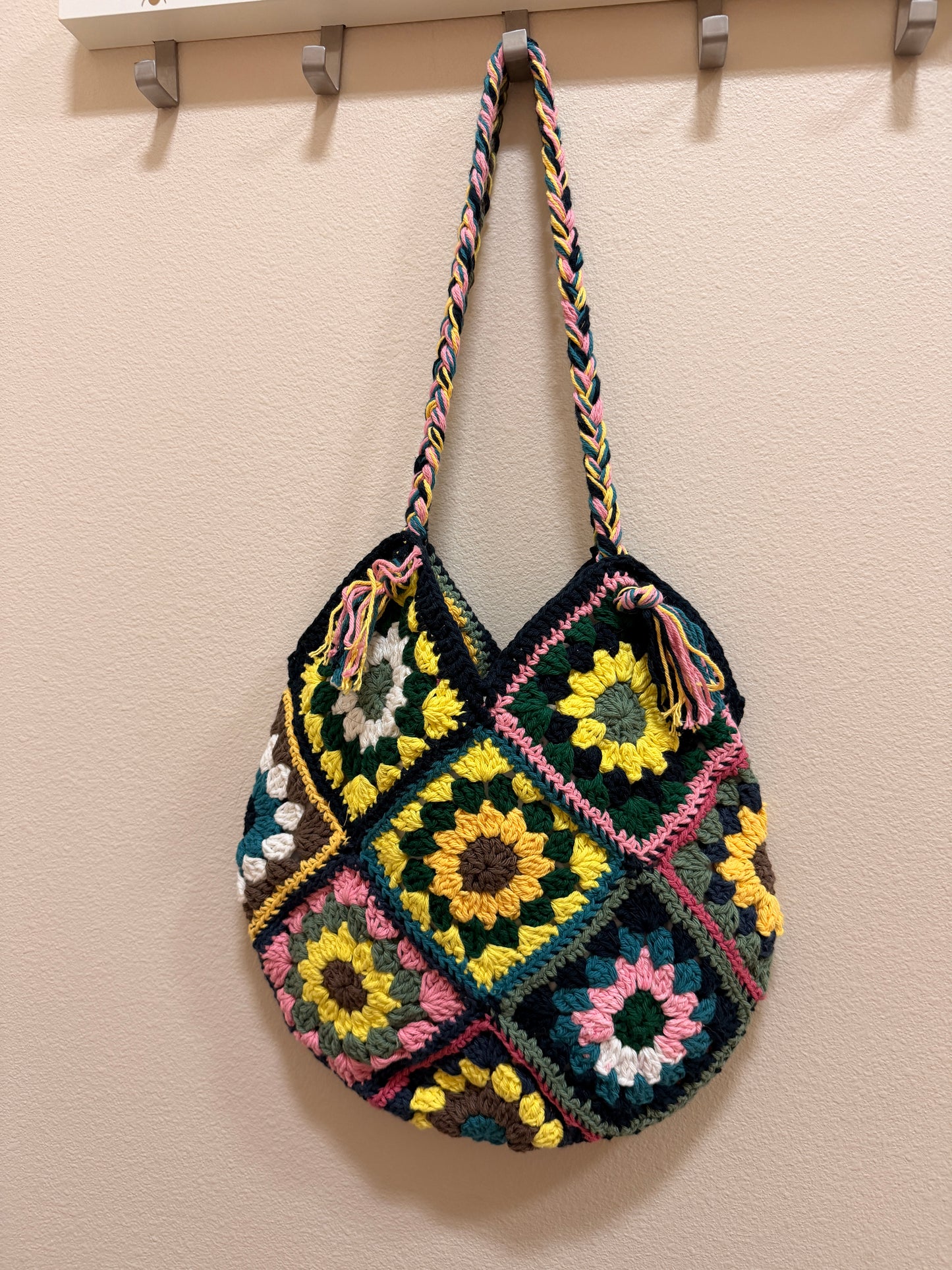 HANDMADE Bee Cozy Wildflower Patchwork Tote